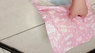 PooGirlSofia - Masturbating next to sealed dirty diaper