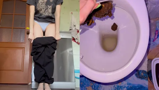 Dirty_Kitty - Enjoy my bicolor scat on the plate