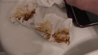 DirtyMaryan - Morning turd sniffing toilet paper and my asshole is burning