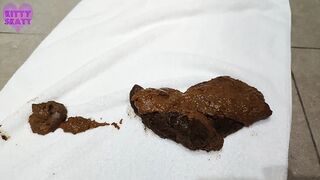 Kitty Skatt - Blooper Pooper pt 4: 3-day hold for custom constipation vid comes out half liquid