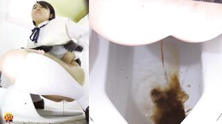 DLEE-225 02 Young schoolgirls and female students pooping on Japanese style toilet. Multi angle view voyeur