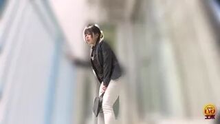 DLEE-615 01 Urine stains spreading on office ladies pants. Peeing desperation and wetting shame.