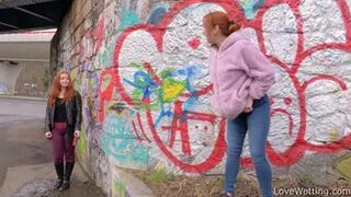 Morticia + Snow White - Pissing scene