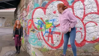 Morticia + Snow White - Pissing scene