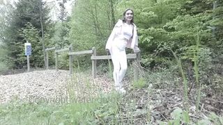 White Jeans in Forest