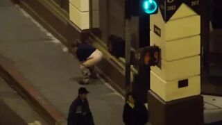 Cheeky Drunk lady does not need a toilet