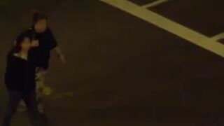 Cheeky Drunk lady does not need a toilet