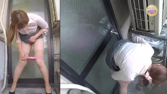 DLSL-190 04 Office ladies wetting panic. Emergency pissing on veranda. VOL.3