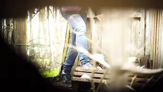 Filmed with a hidden camera,girls pee in nature-7