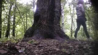 Filmed with a hidden camera,girls pee in nature-5