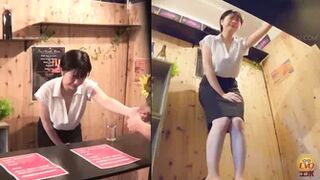 DLEE-553 03 Spycam in the toilet with girls-baristas urinating after reaching their holding limit