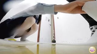 DLSL-438 05 Girls’ school toilet broke down and overflowed with piss. Grossed out urination voyeur