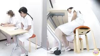 DLSL-477 02 Wetting accidents in the vocational nursing school. Nurses leaking their shame juice in public after breaking their holding limit.