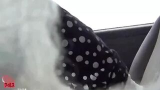 F55-08 03 Pee desperation in the car. Last-minute run to the toilet fail
