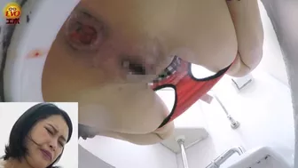 DLEE-524 06 Japanese style toilet voyeur: female urine laser beams striking inside of the toilet tank! VOL. 5