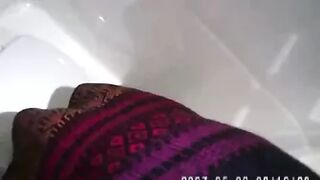 Coachtoilet on board, hidden camera