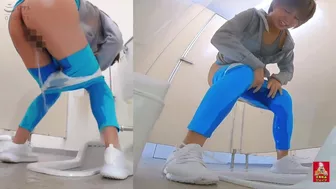 HJ-017 01 Jogging girls didn’t make it in time and leaked right before urination on toilet
