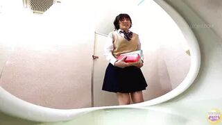 DLSL-366 03 Imposed standing piss! Schoolgirls using boy's urinal for emergency urination