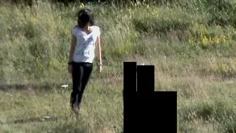 Mother and Daughter have to pee outside