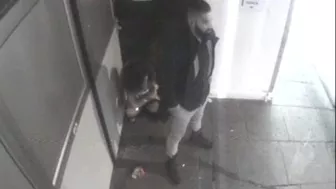 black girl peeing at the street