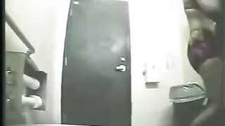 Hidden camera in the public toilet