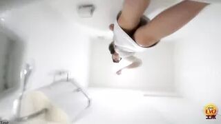 DLEE-334 01 Japanese style toilet voyeur: female urine laser beams striking inside of the toilet tank! VOL 4
