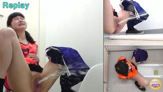 DLSL-332 01 Peeing pleasures in the toilet of women?s athlete club! Hard piss streams released with great power and momentum