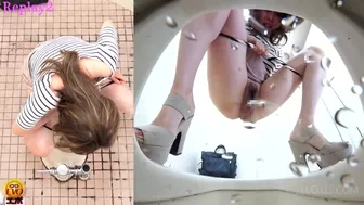 DLEE-330 02 Frantic girls pissing and missing the toilet bowl VOL 2