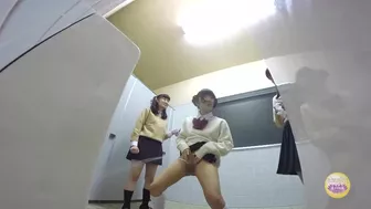 DLSL-123 03 Girls school students pissing standing up in boy’s toilet