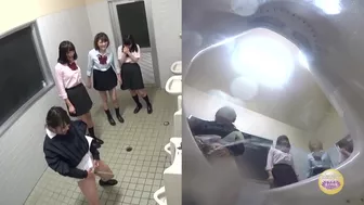 DLSL-123 01 Girls school students pissing standing up in boy’s toilet