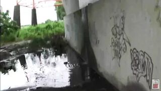 DLJG-151 02 Self-filmed outdoor urination. Amateur girls doing it in standing position