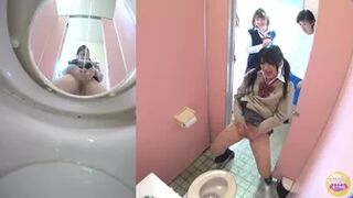 DLSL-131 02 Mischievous peeing voyeur - school girl’s toilet overflowed with piss!
