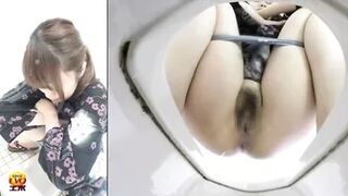DLEE-182 03 Girls wearing yukata and peeing on toilet during summer festival