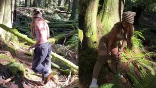 SunnySkye - My first stand and pee outside