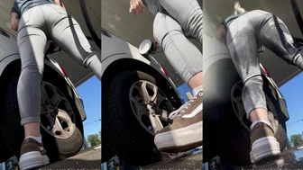 SindriSquirts - Stopped for gas but couldn’t hold it any longer