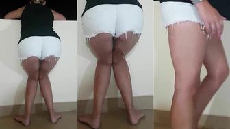 kittydiamond - Peeing in my little white denim shorts