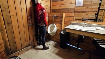 NerdyFaery - Using a real urinal just like a man