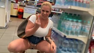 Devil Sophie - Pissing public in the gas station in broad daylight