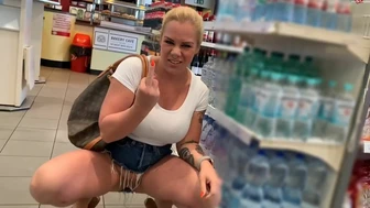 Devil Sophie - Pissing public in the gas station in broad daylight