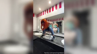 pissingvideos - public bathroom slip
