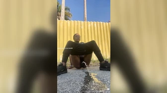 stickyandwet69 - MY FIRST PISS in the alleway