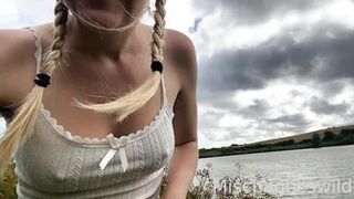 mischagoeswild - Peeing by the river. I reeeally needed...