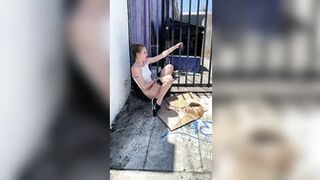 ashleylanexxx - So desperate to pee during a protest in...