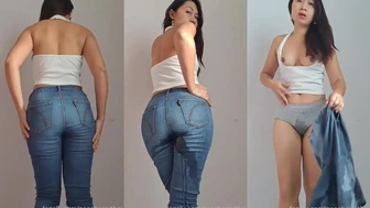 peecherrythai - Wetting my Jeans #piss #pee #peeing...