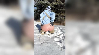 SunnySkye - Quick pee in the woods after a day of...