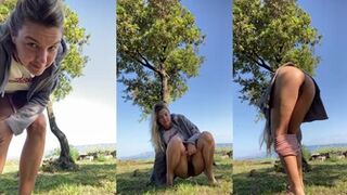 mischagoeswild - Outdoors pee with a wipe...