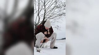 mischagoeswild - Icy snowy outdoors pee...