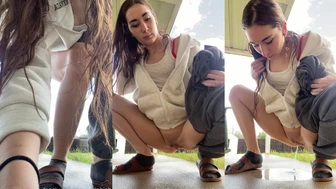 itscassiebish - Rainy morning #pee #peeing #piss #pissing...
