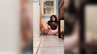 OpalCurves - Claiming the bathroom floor as my domain...