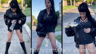 black_ppanther - CHALLENGE 72hs PEEING ON THE STREET Part 1...